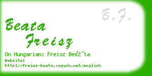 beata freisz business card